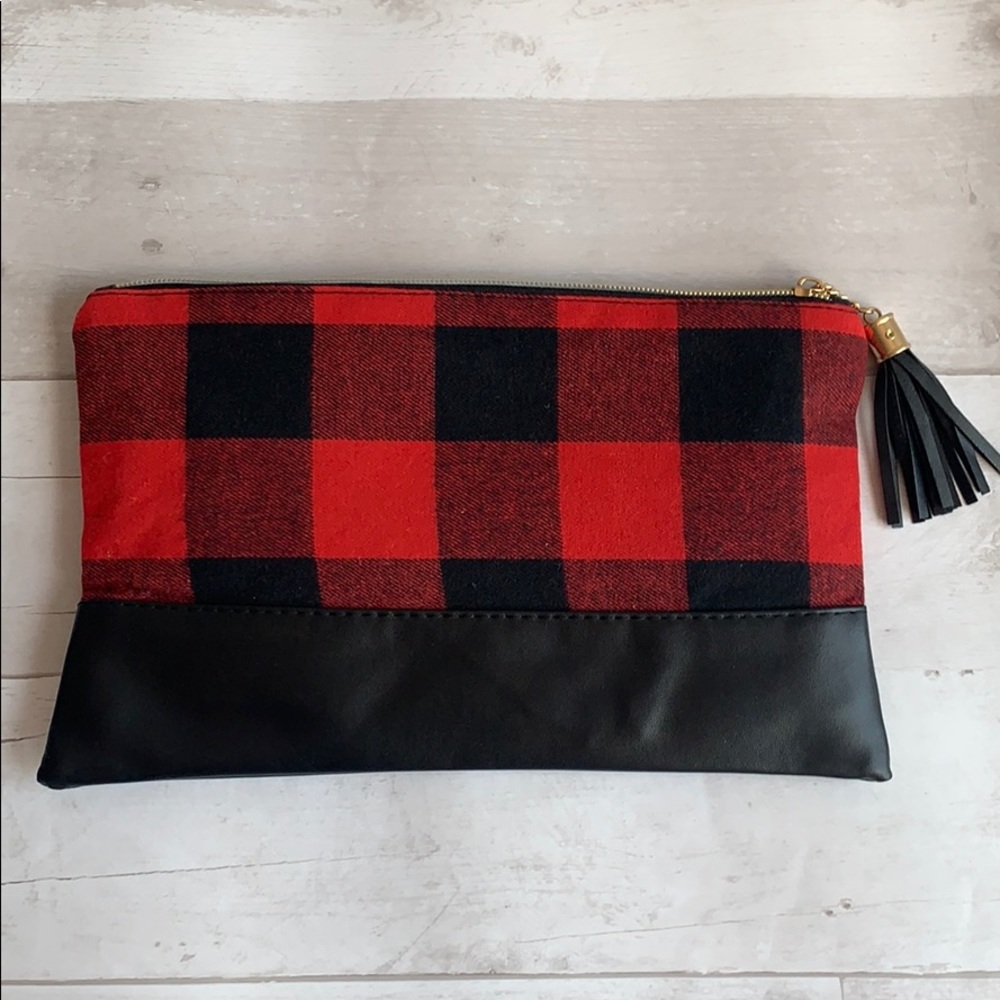 Buffalo check custom bag w/zipper tassels - Picture 9 of 10